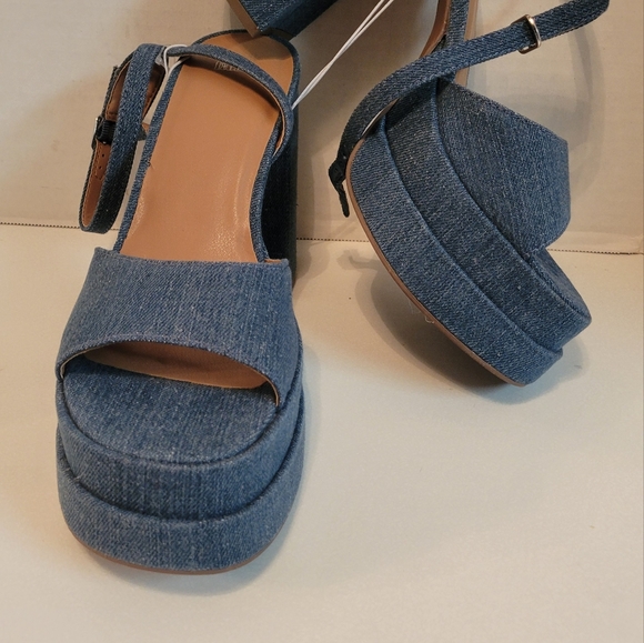 NWT Women's Alessia Platform Heels - Wild Fable Blue size 9.5 - Picture 11 of 11